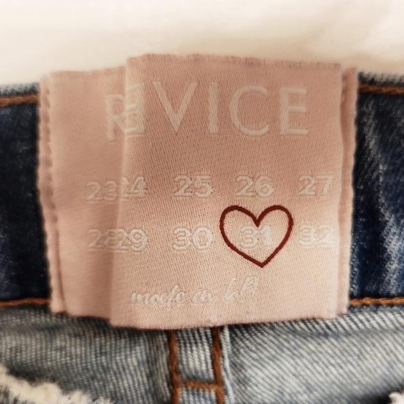 Revice Dream Fit Sweet Monday Wash Exposed Button Fly Distressed Jeans Size 31 - Picture 5 of 8